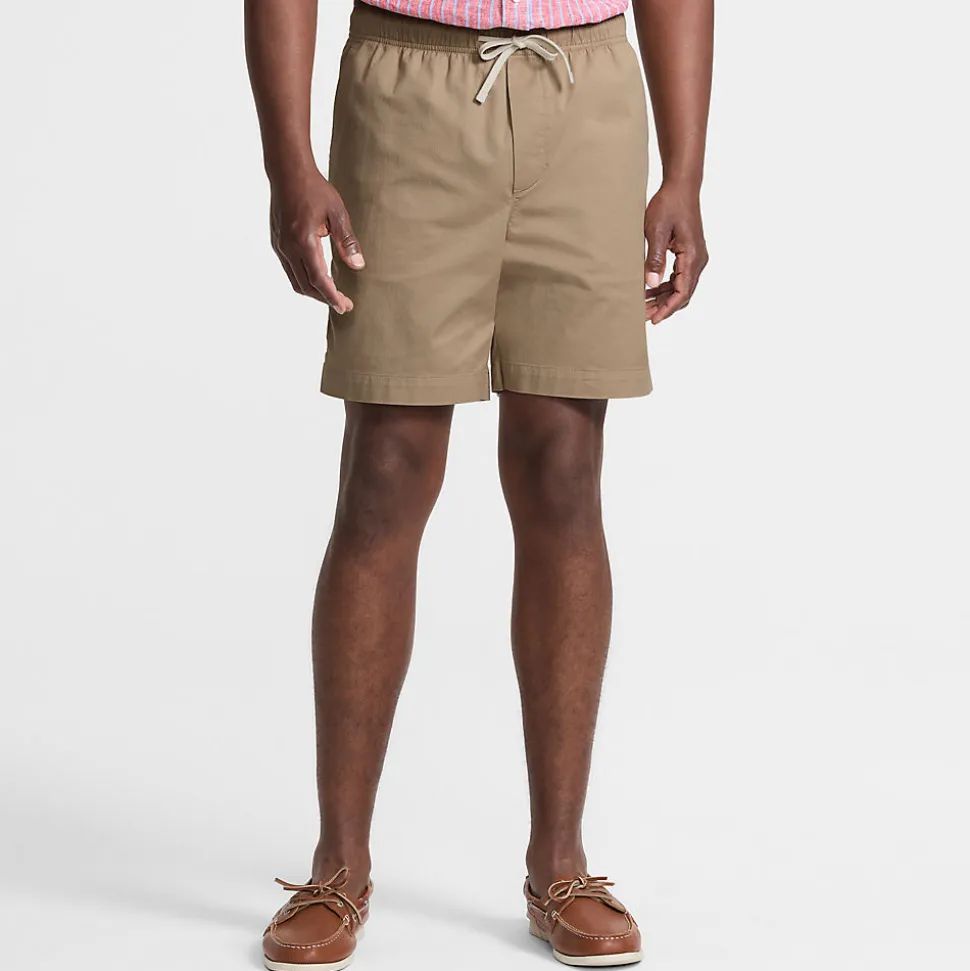 Leichte Chino-Shorts Classic Fit mit Dehnbund für Herren, 18 cm