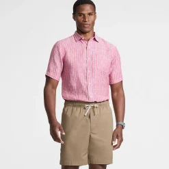 Leichte Chino-Shorts Classic Fit mit Dehnbund für Herren, 18 cm