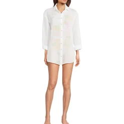Leichtes, geripptes Strandkleid für Damen