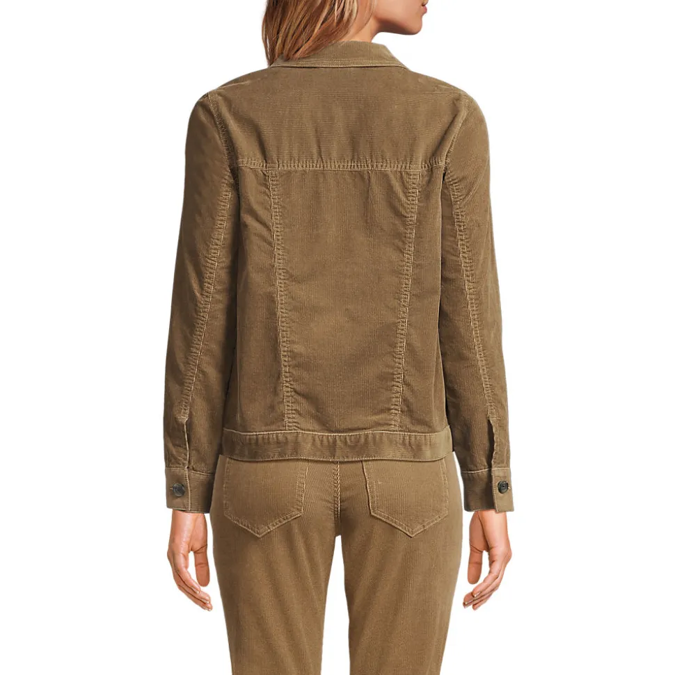 Leicht verkürzte Cordjacke für Damen
