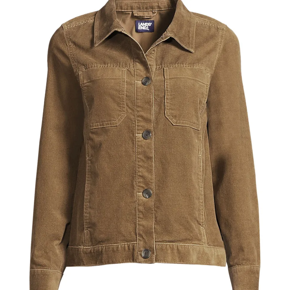 Leicht verkürzte Cordjacke für Damen