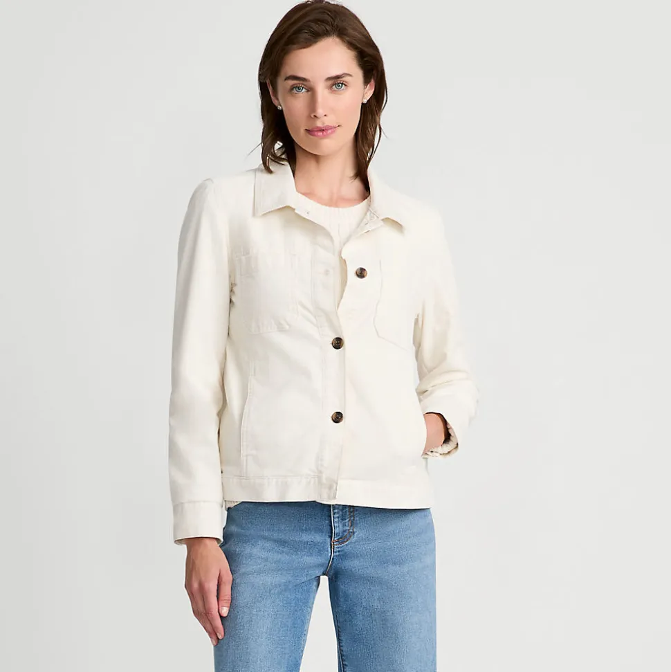Leicht verkürzte Cordjacke für Damen