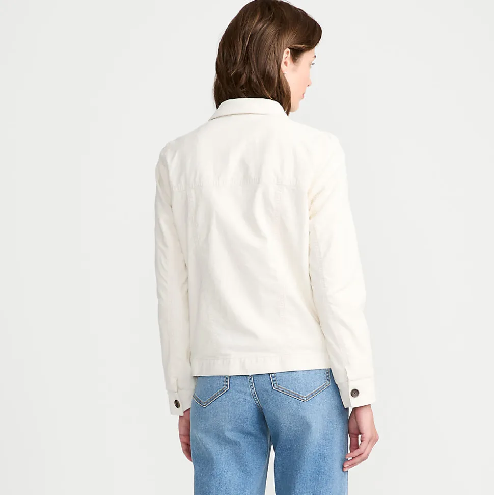Leicht verkürzte Cordjacke für Damen
