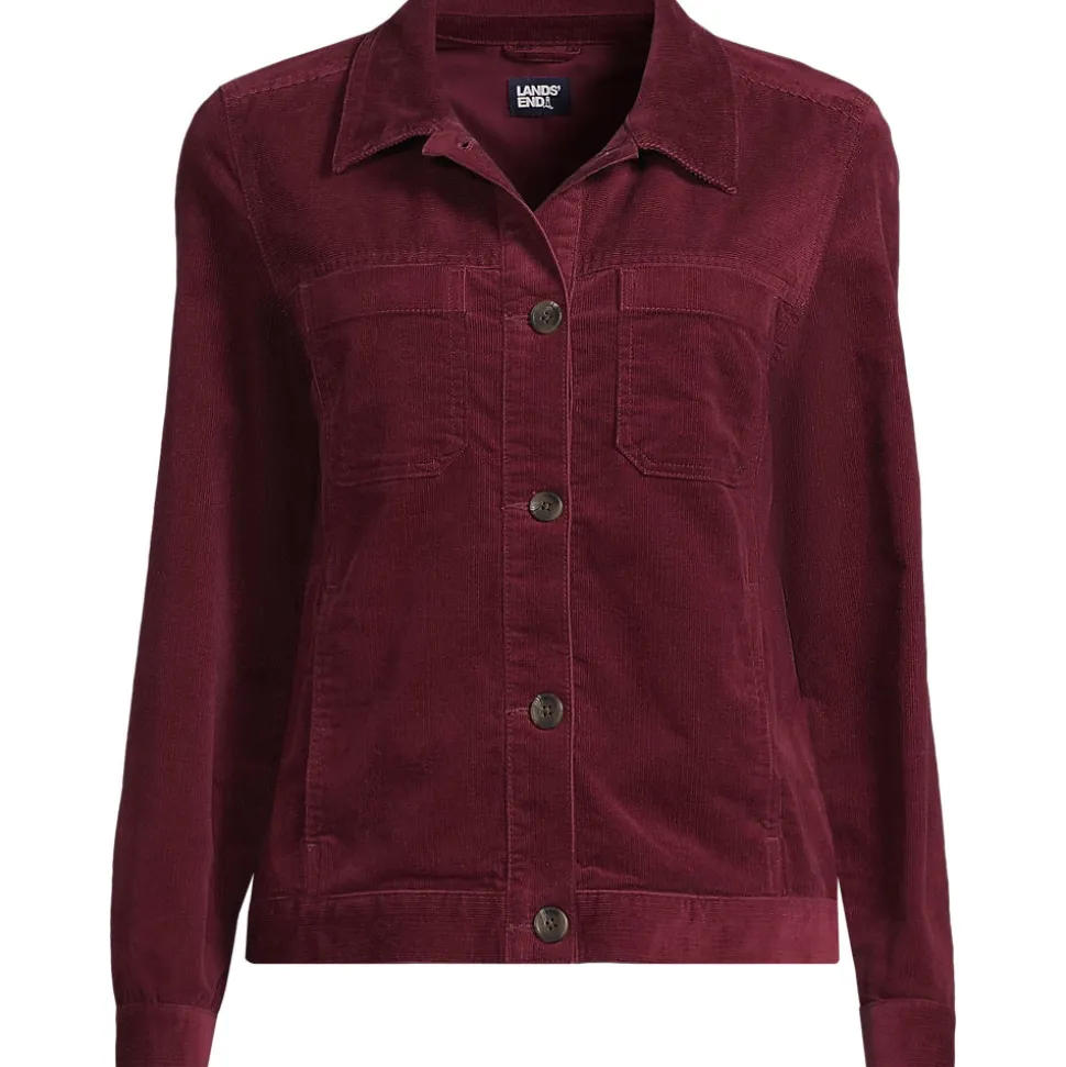 Leicht verkürzte Cordjacke für Damen