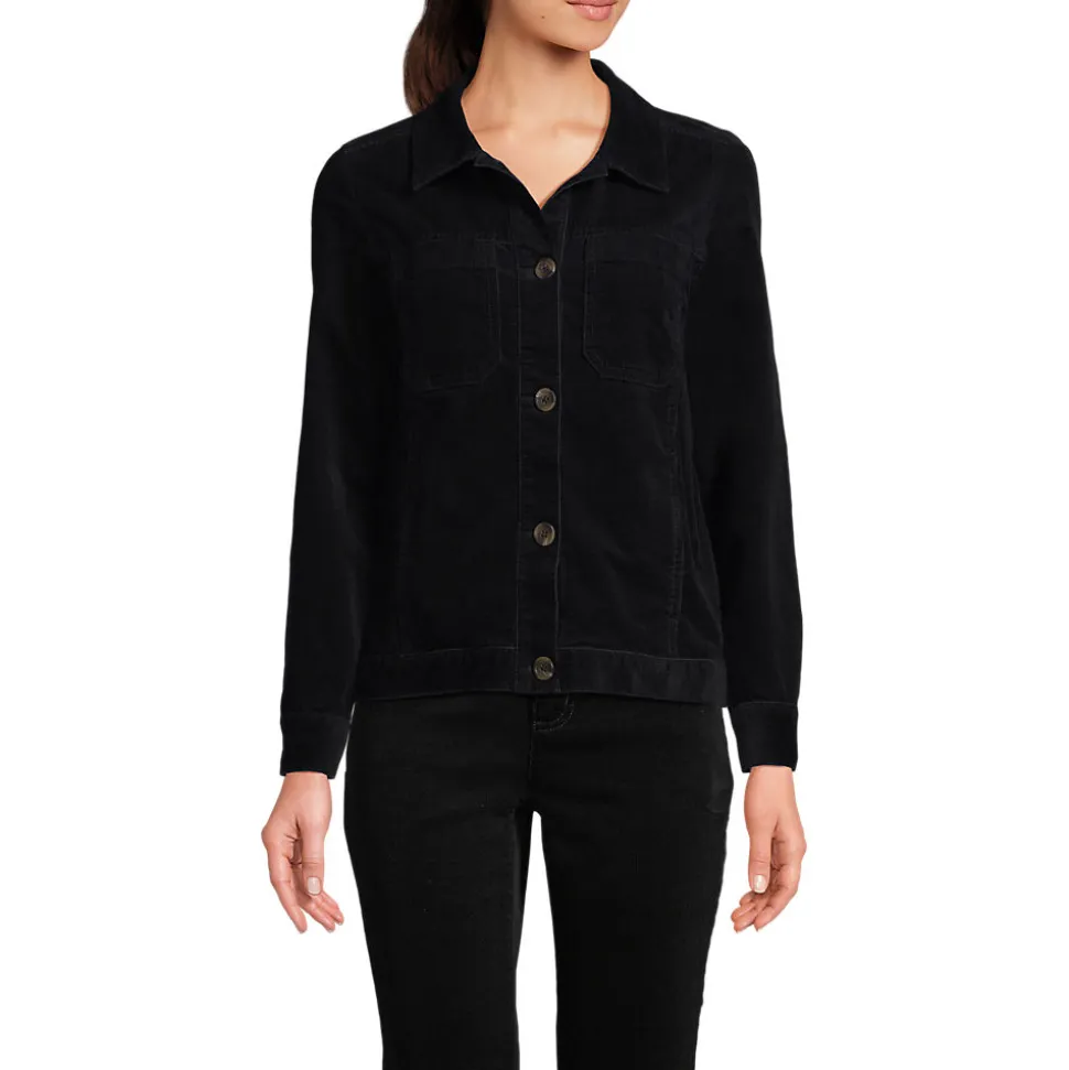 Leicht verkürzte Cordjacke für Damen
