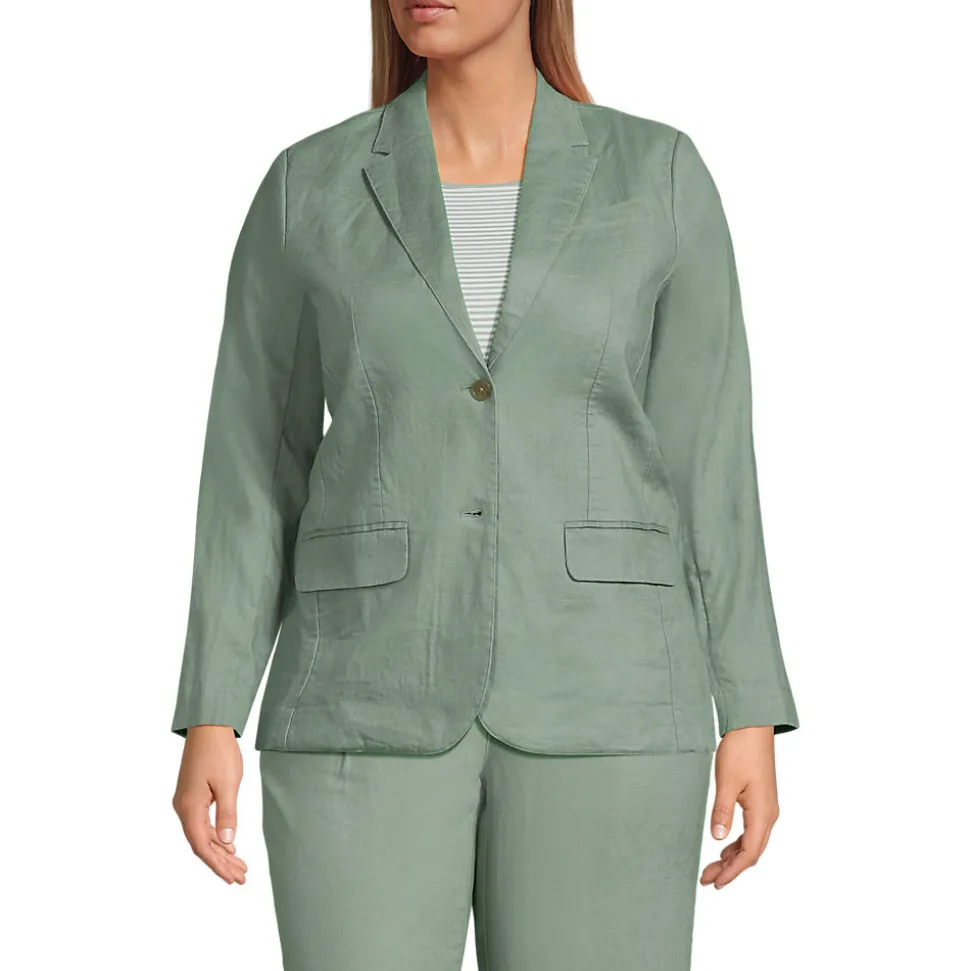 Leinenblazer für Damen in Plus-Größe