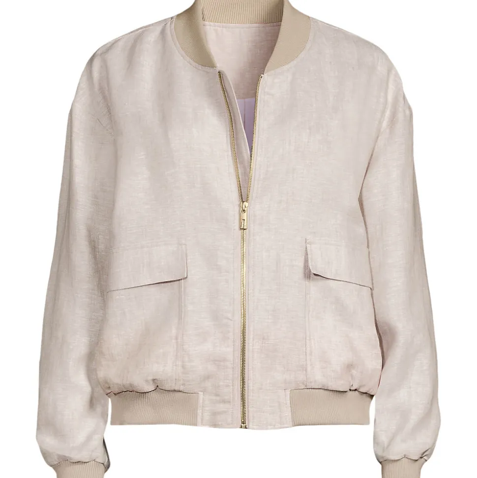 Leinen-Bomberjacke für Damen