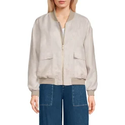 Leinen-Bomberjacke für Damen