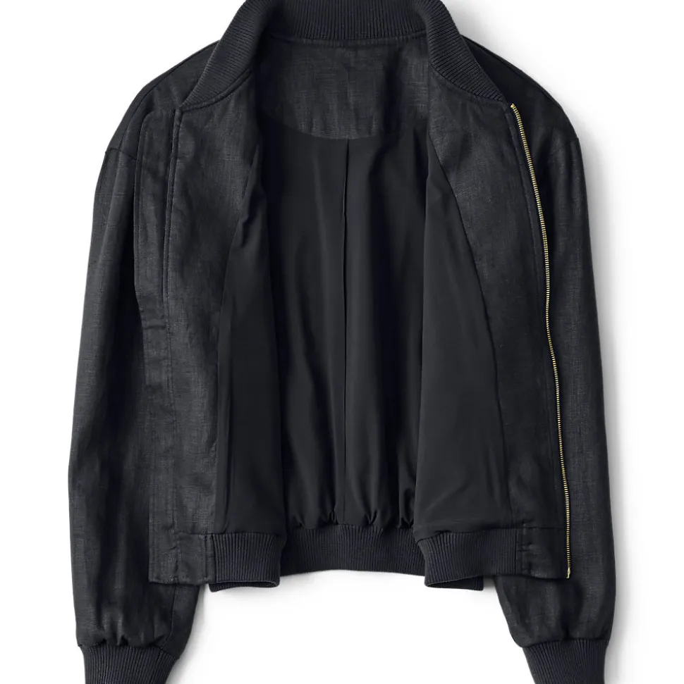 Leinen-Bomberjacke für Damen