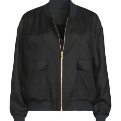 Leinen-Bomberjacke für Damen