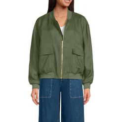 Leinen-Bomberjacke für Damen
