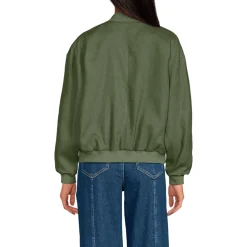 Leinen-Bomberjacke für Damen