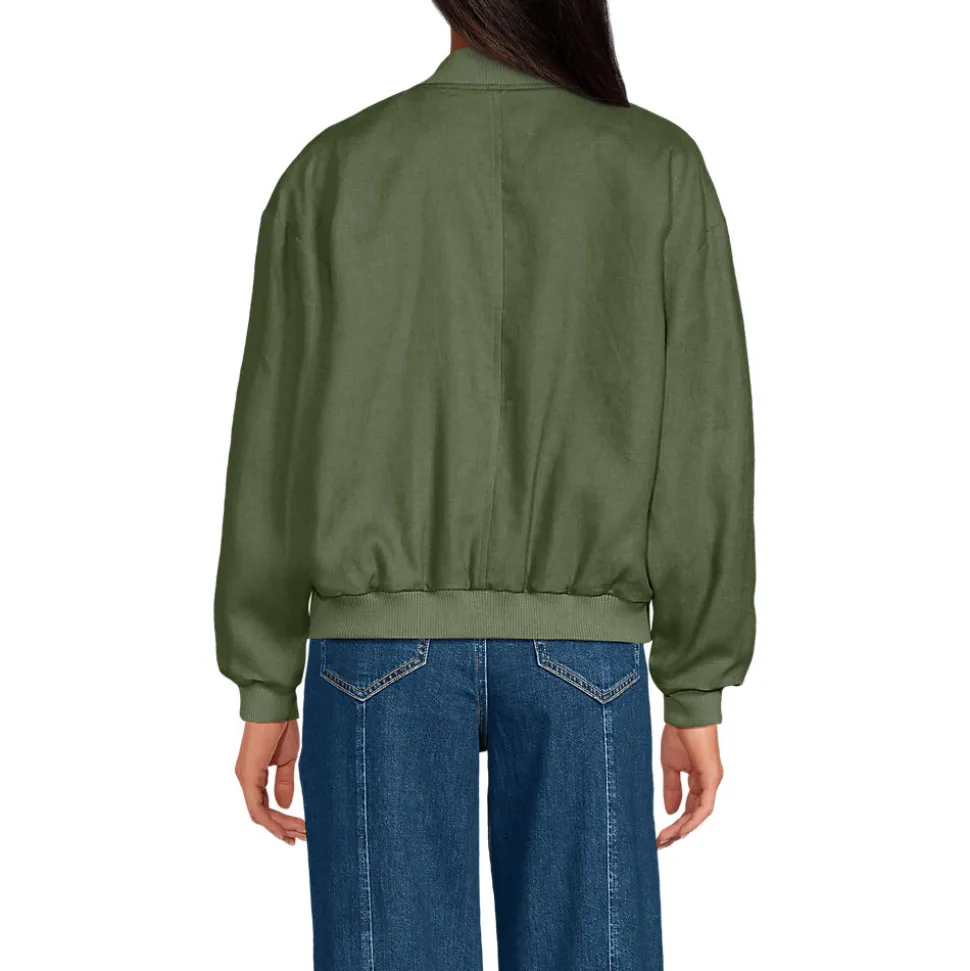Leinen-Bomberjacke für Damen