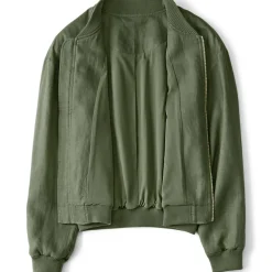 Leinen-Bomberjacke für Damen