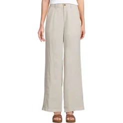 Leinenhose High Waist mit weitem Bein für Damen