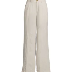 Leinenhose High Waist mit weitem Bein für Damen