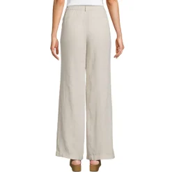 Leinenhose High Waist mit weitem Bein für Damen