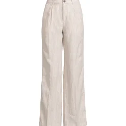 Leinenhose High Waist mit weitem Bein für Damen