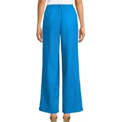 Leinenhose High Waist mit weitem Bein für Damen