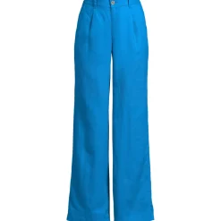 Leinenhose High Waist mit weitem Bein für Damen