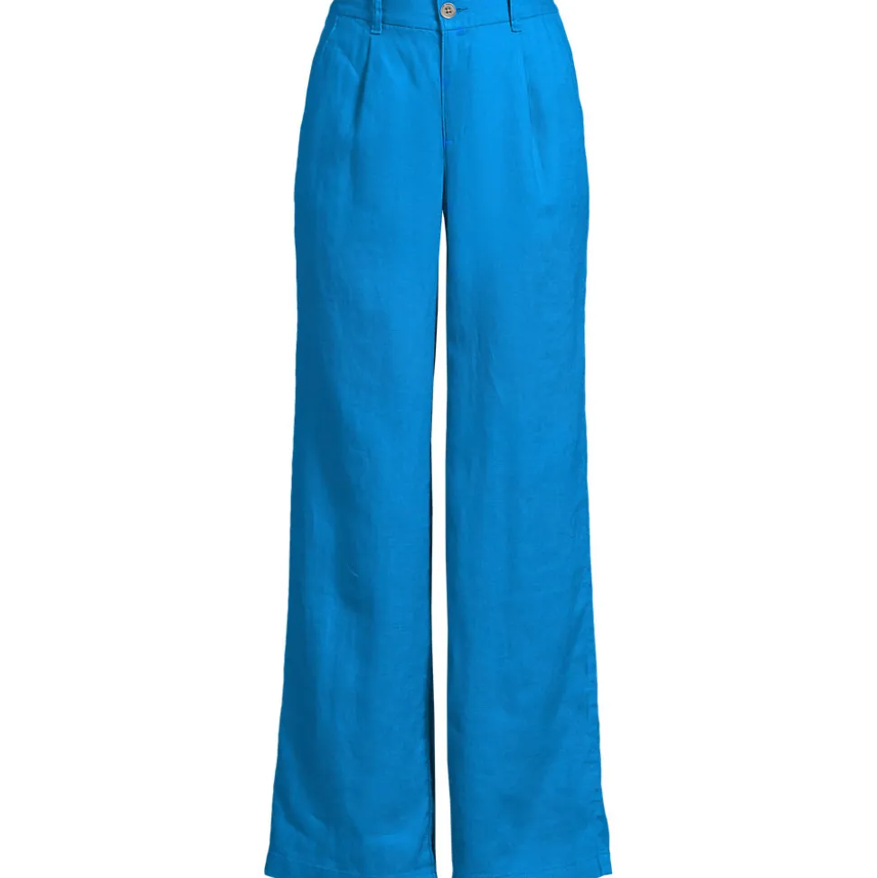 Leinenhose High Waist mit weitem Bein für Damen