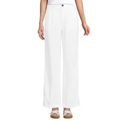 Leinenhose High Waist mit weitem Bein für Damen