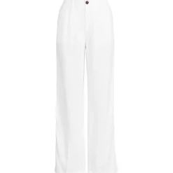 Leinenhose High Waist mit weitem Bein für Damen
