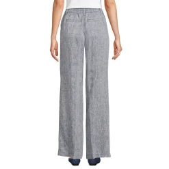 Leinenhose High Waist mit weitem Bein für Damen