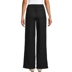 Leinenhose High Waist mit weitem Bein für Damen