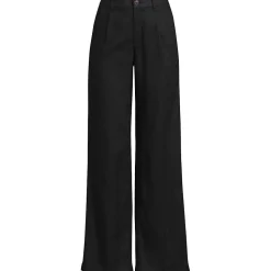 Leinenhose High Waist mit weitem Bein für Damen