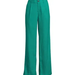 Leinenhose High Waist mit weitem Bein für Damen
