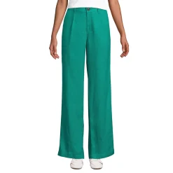 Leinenhose High Waist mit weitem Bein für Damen