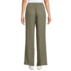 Leinenhose High Waist mit weitem Bein für Damen