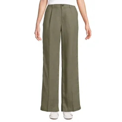 Leinenhose High Waist mit weitem Bein für Damen