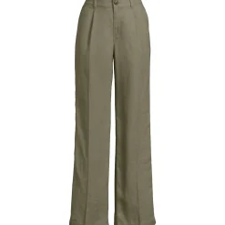 Leinenhose High Waist mit weitem Bein für Damen