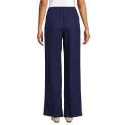 Leinenhose High Waist mit weitem Bein für Damen