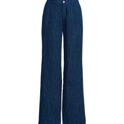 Leinenhose High Waist mit weitem Bein für Damen
