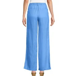 Leinenhose High Waist mit weitem Bein für Damen