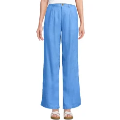 Leinenhose High Waist mit weitem Bein für Damen