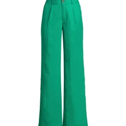 Leinenhose High Waist mit weitem Bein für Damen