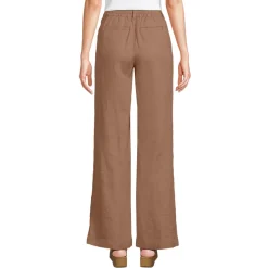 Leinenhose High Waist mit weitem Bein für Damen