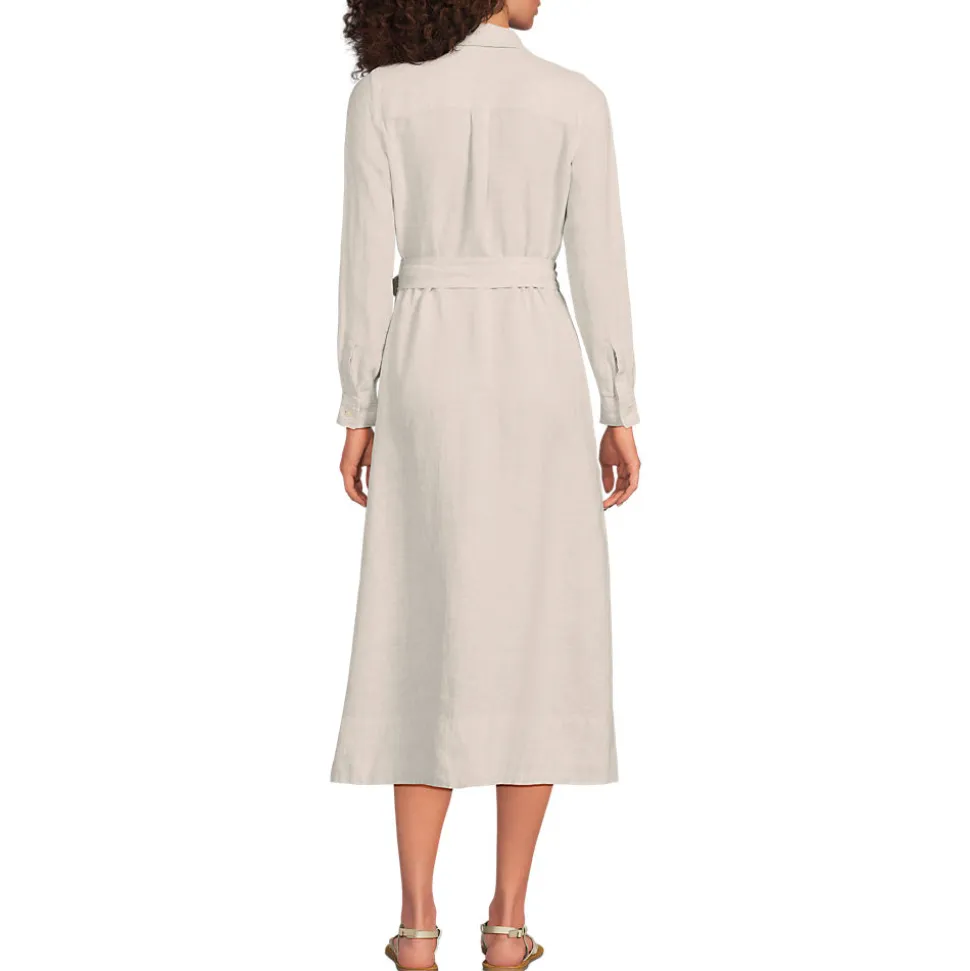 Leinen-Midikleid für Damen