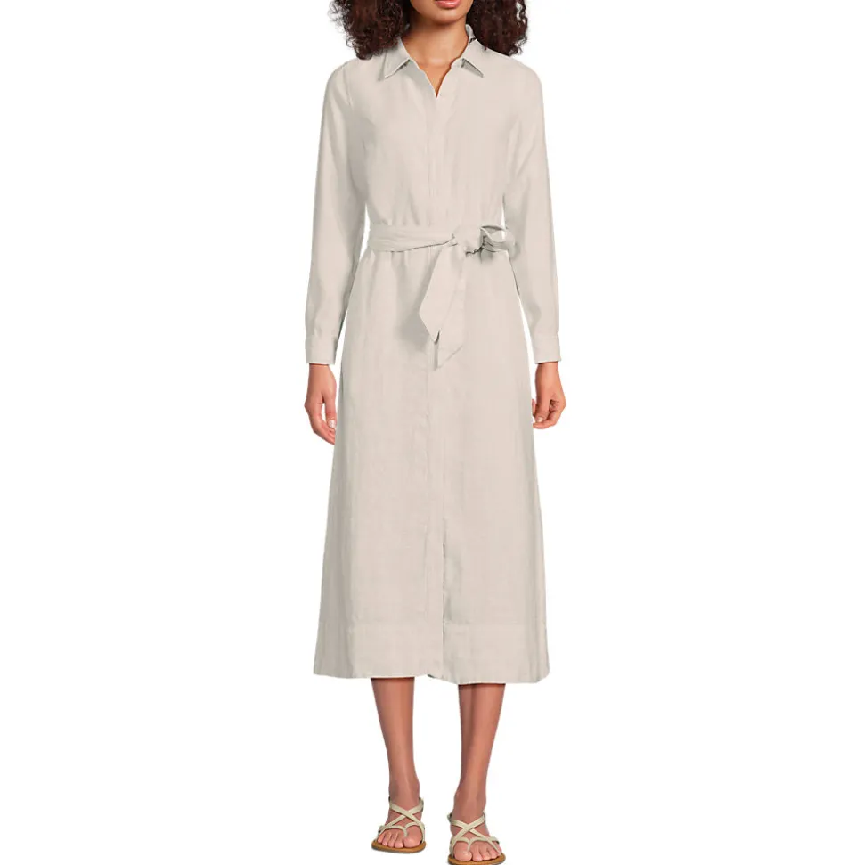Leinen-Midikleid für Damen