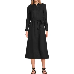 Leinen-Midikleid für Damen