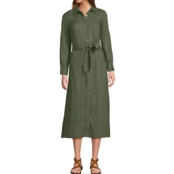 Leinen-Midikleid für Damen