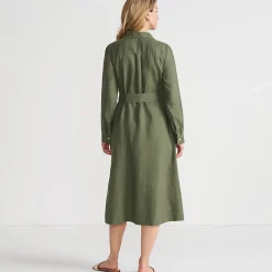 Leinen-Midikleid für Damen