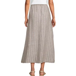 Leinen-Midirock für Damen