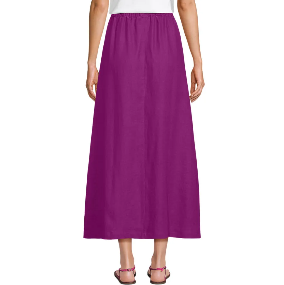 Leinen-Midirock für Damen