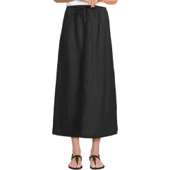 Leinen-Midirock für Damen