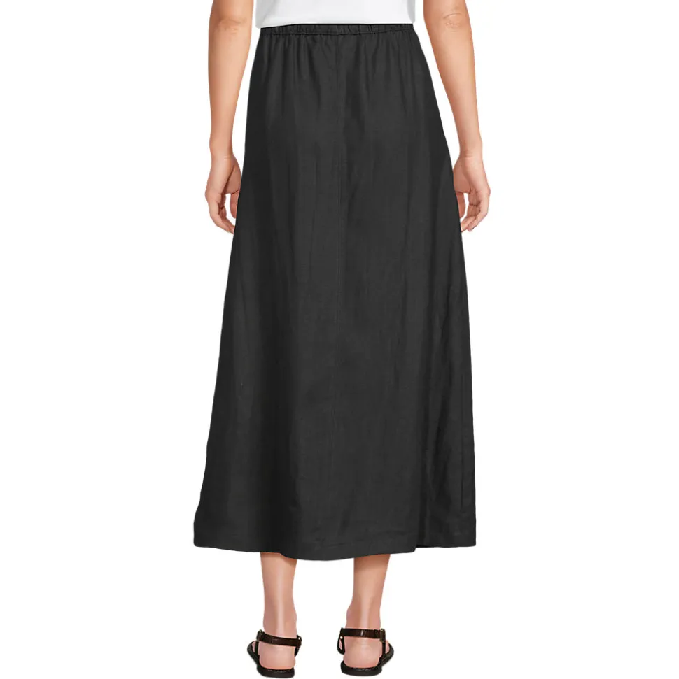 Leinen-Midirock für Damen